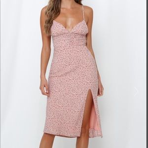 Built to Fall Midi Dress Pink